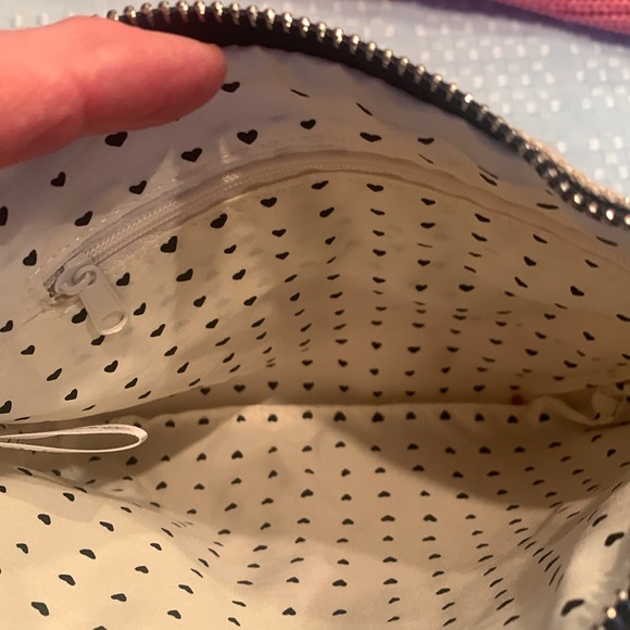 NWT Brighton decorated light tan canvas/black genuine leather strap crossbody - Picture 6 of 9